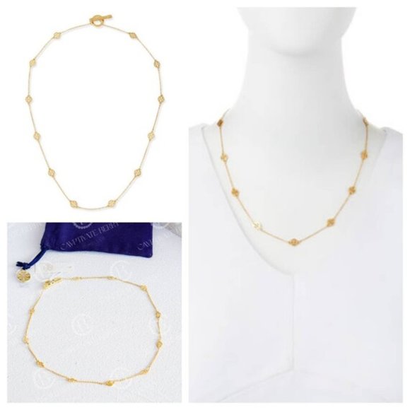 Tory Burch Jewelry - Tory Burch Mini Logo Gold Necklace